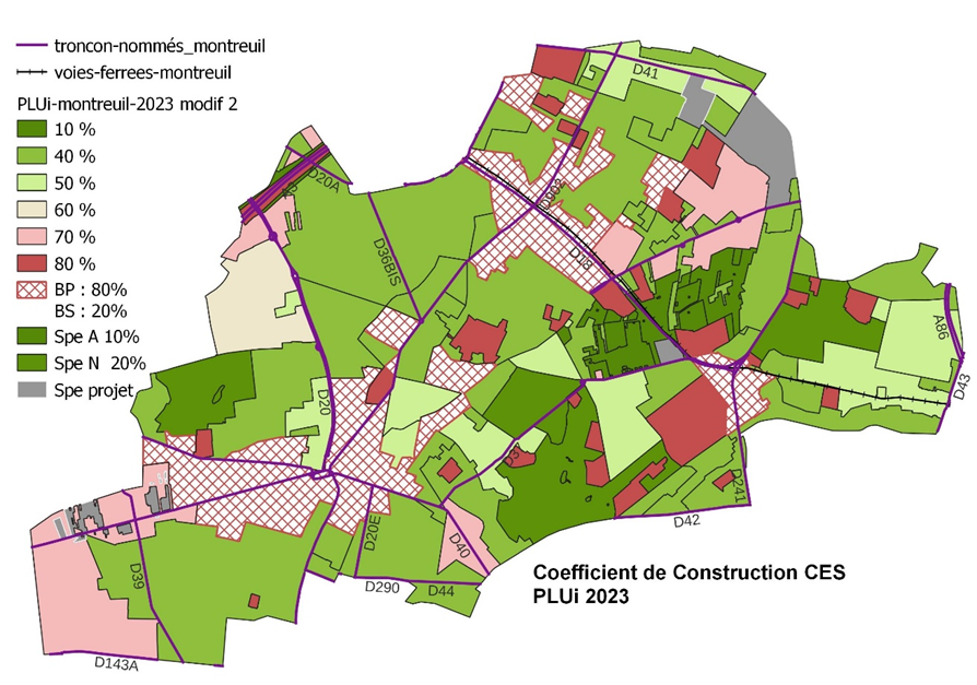 Coefficient de construction CES PLUi 2023