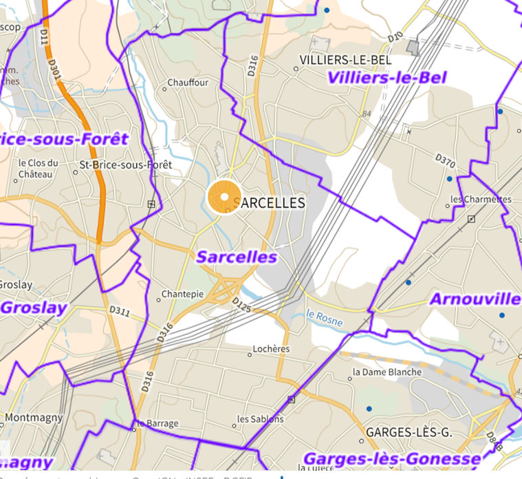 Vue d'ensemble sur Sarcelles