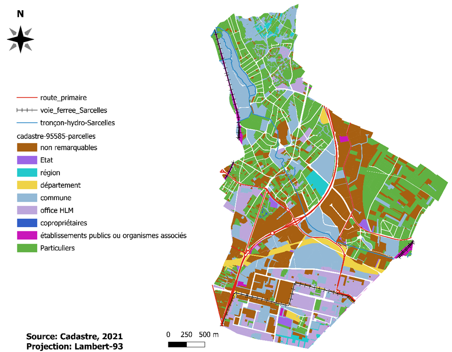 Foncier de Sarcelles et proportion des logements sociaux